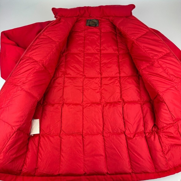 Vintage Eddie Bauer Womens Size L Goose Down Chore Barn Coat Parka Red *Read - Picture 13 of 16